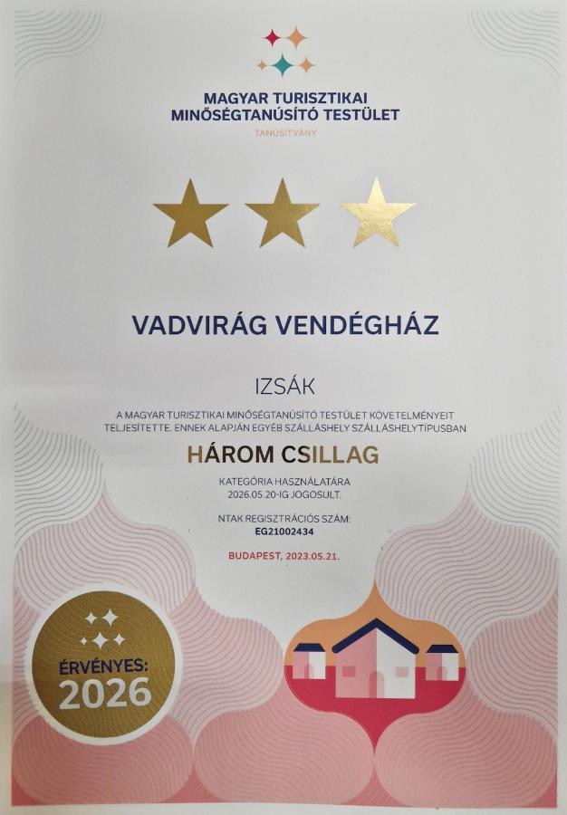 Vadvirag Vendeghaz Hotel Izsák Kültér fotó